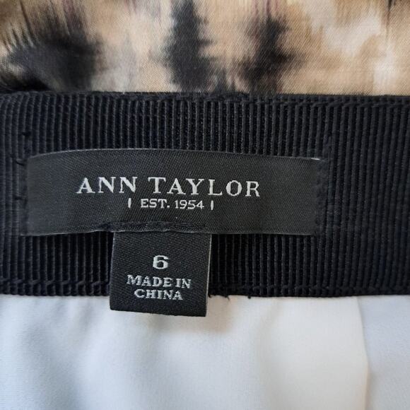 Ann Taylor Animal Print Silk Blend Skirt - Picture 5 of 7